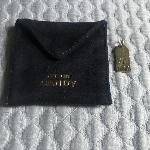 Jet Set Candy Vienna VIE Luggage Tag Charm Gold Vermeil - Picture 4 of 4